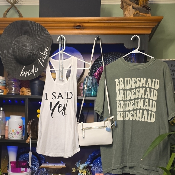 Engagment/Bridal Bundle! Tank, Tee, Sun Hat,Hand Bag, Jewelry Set. All Included!